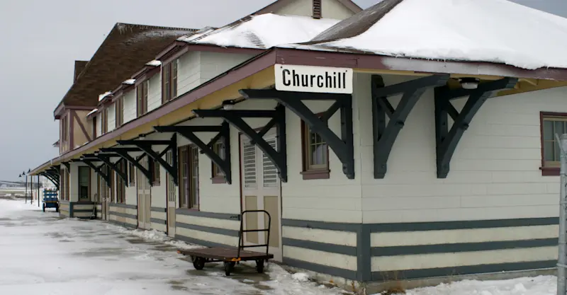 Churchill's train station, Churchill, Manitoba.