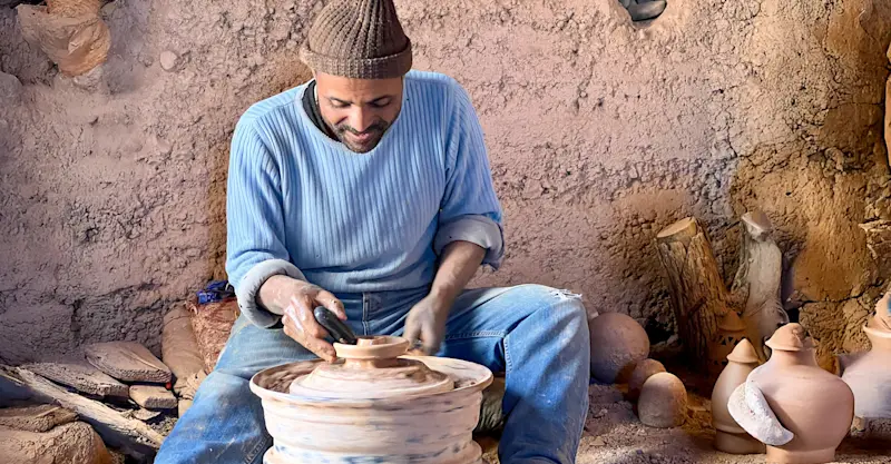 Mohamed—one of Skoura’s last traditional potters, Morocco.