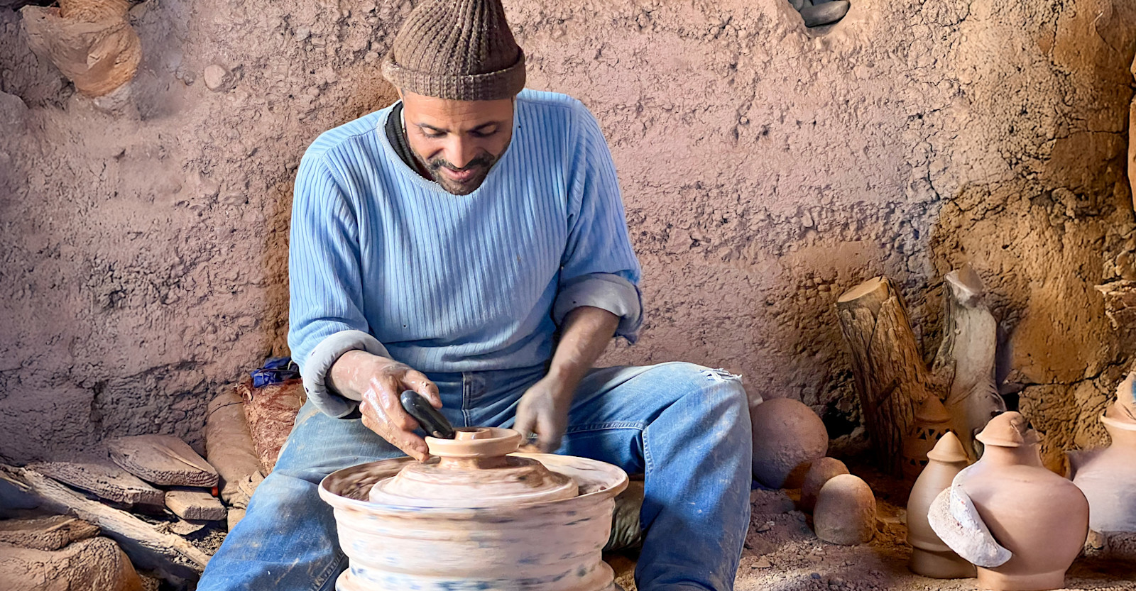 Mohamed—one of Skoura’s last traditional potters, Morocco.