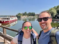 Celebrating our 10th anniversary on a bike’n’barge tour in Mantua, Italy.