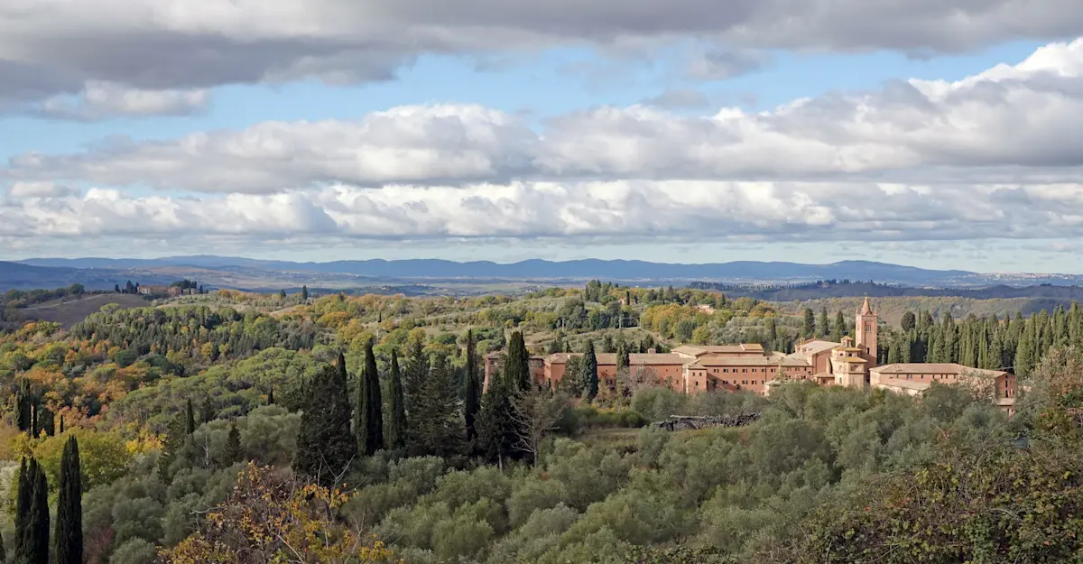 Abbazia di Monte Oliveto Maggiore, Asciano, Italy.