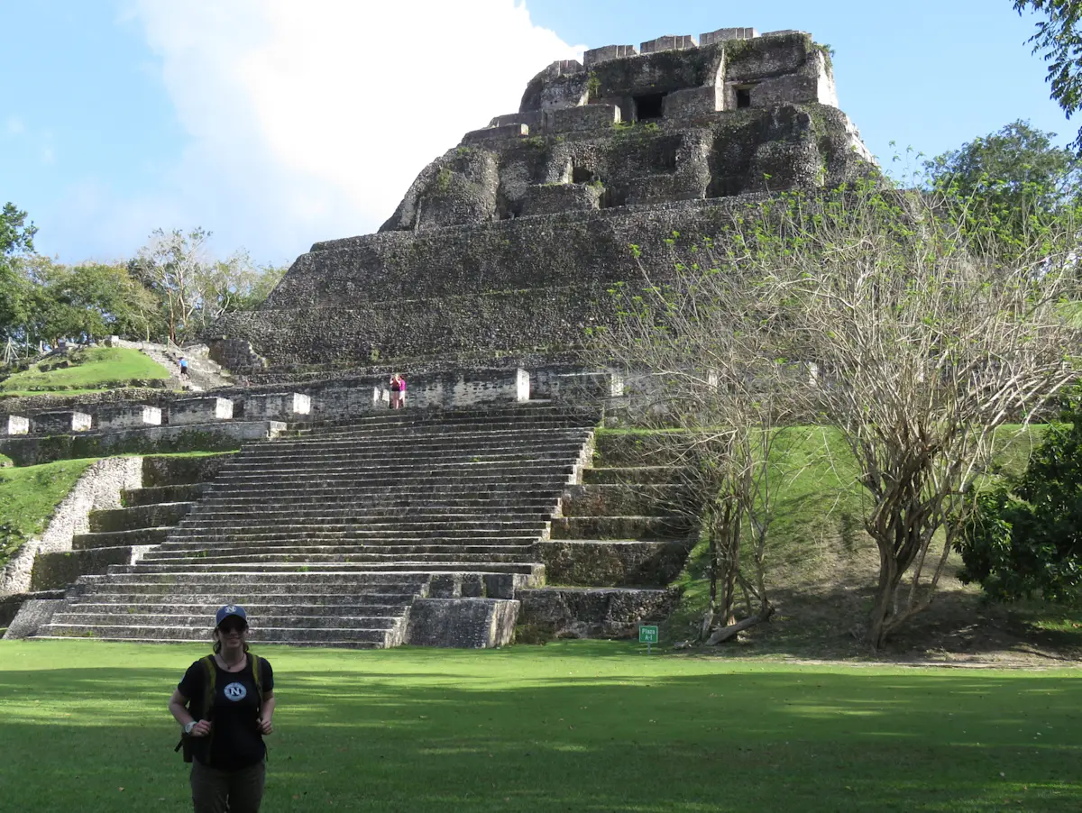 At the Xunantunich Ruins in Belize