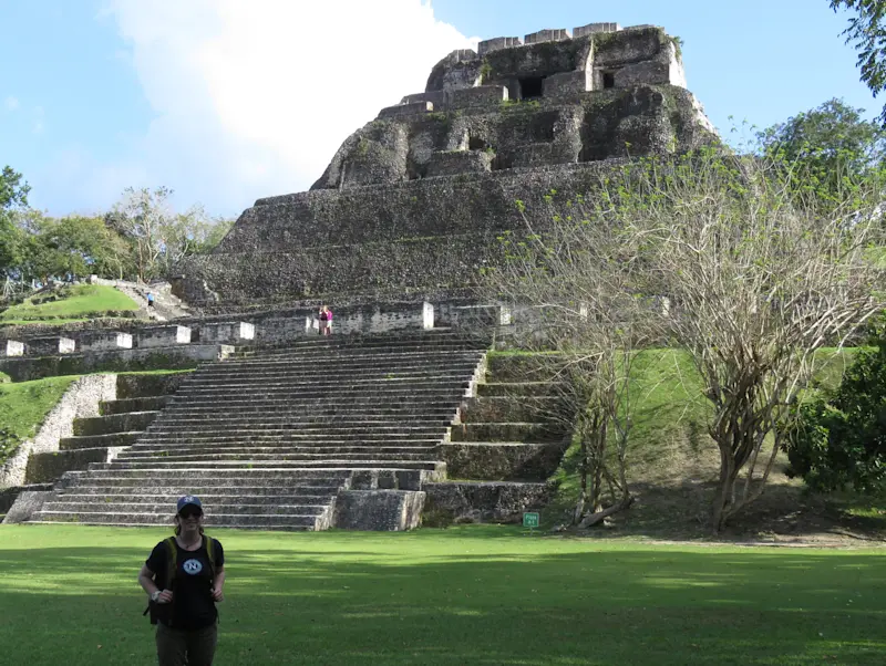 At the Xunantunich Ruins in Belize.
