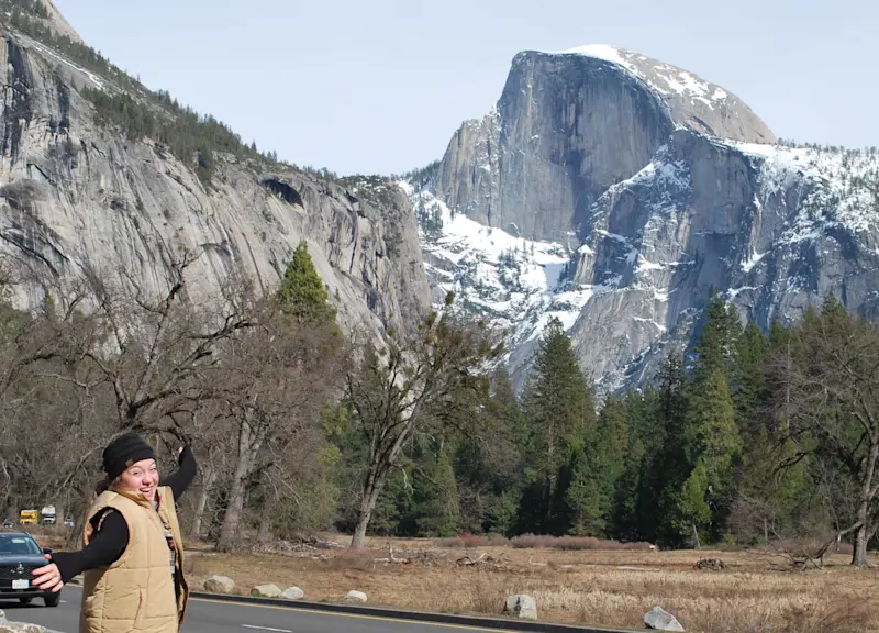 Completely humbled while standing in awe of Half Dome in Yosemite National Park, California.