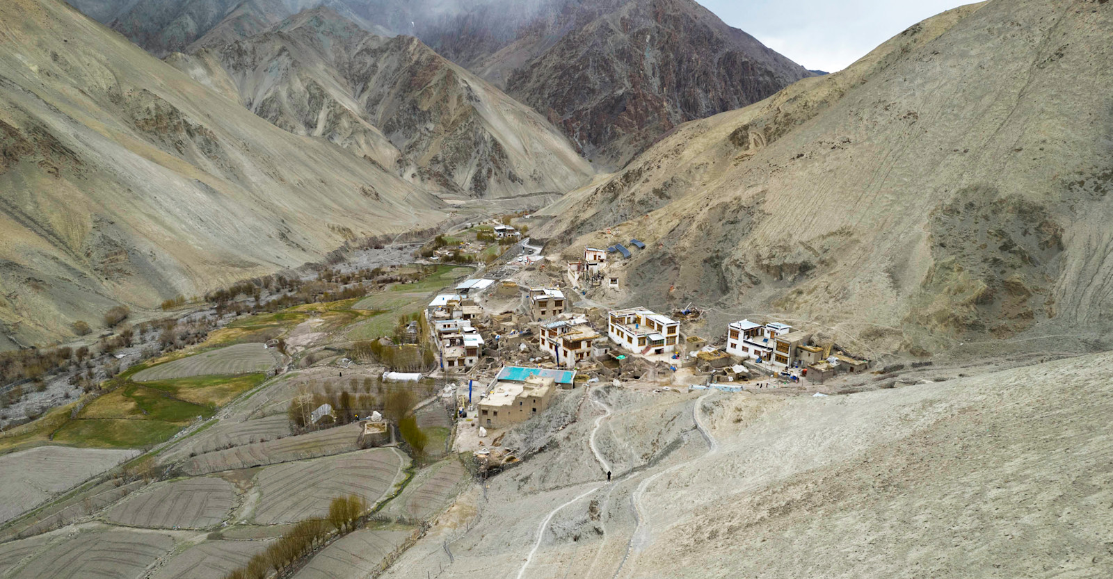 Aerial view of the lodge