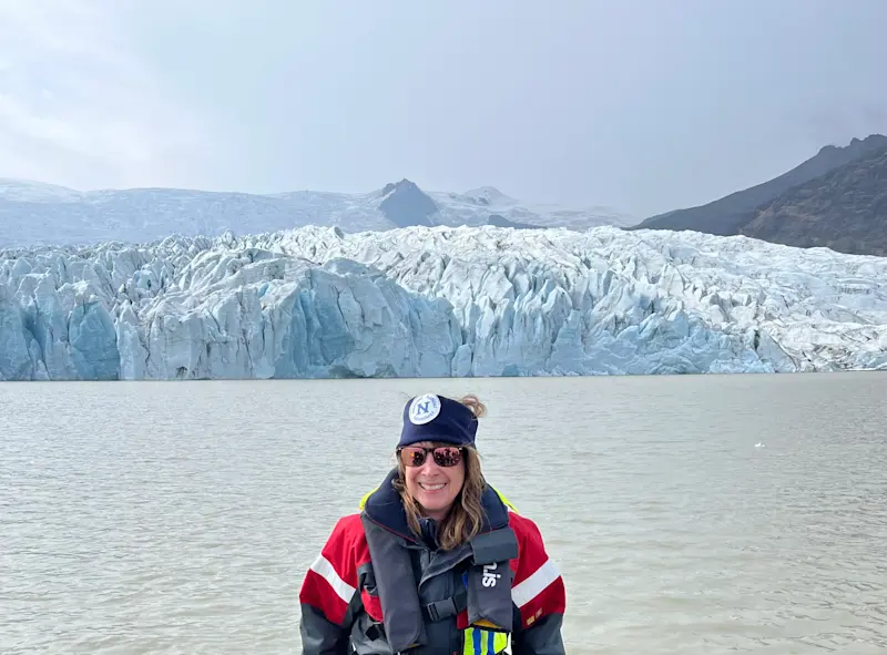 Exploring the glaciers of Iceland.