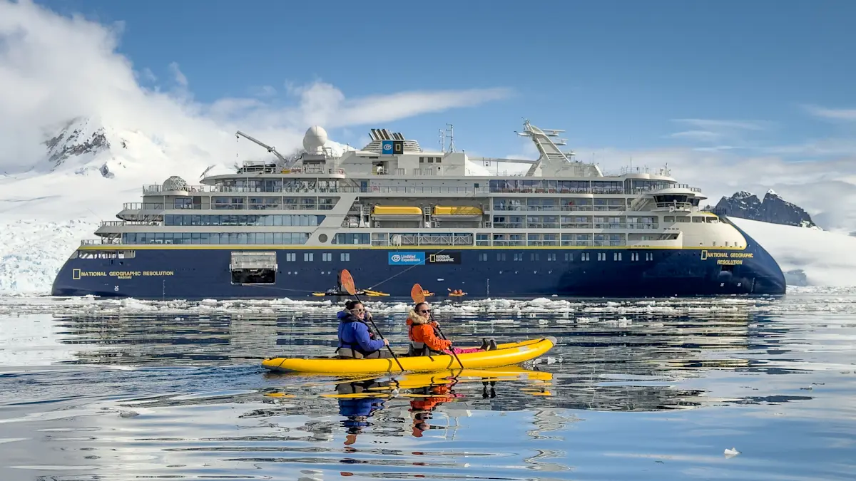 A beautiful trip along the water with National Geographic-Lindblad Expeditions in Antarctica.