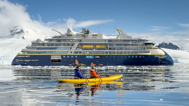 A beautiful trip along the water with Lindblad in Antarctica.