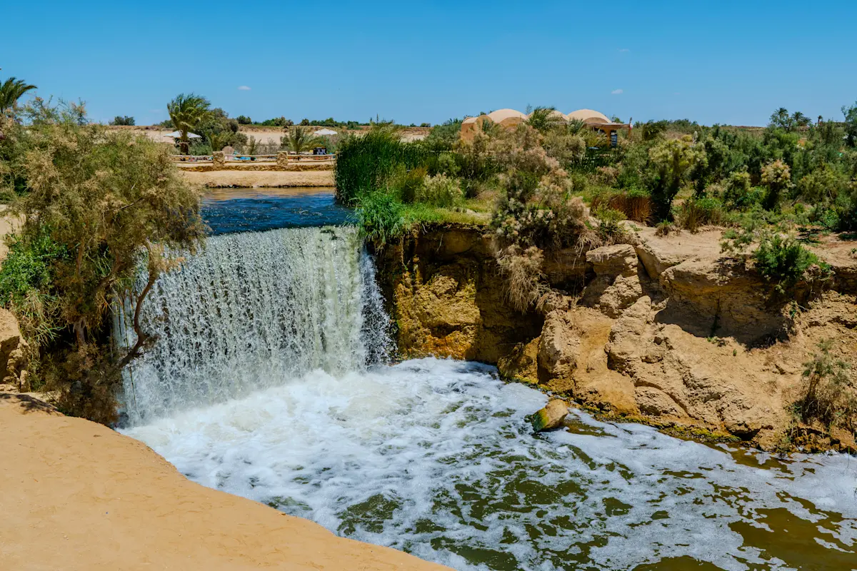 Wadi El Rayan waterfalls, Faiyum, Egypt.