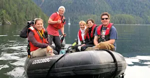 Nat Hab guests, Mussel Inlet, British Columbia.  