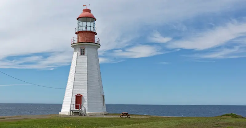 Lighthouse at Point Riche, Port au Choix, Newfoundland and Labrador.