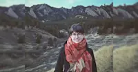 Taking a breather on a hike in Evergreen, Colorado.
