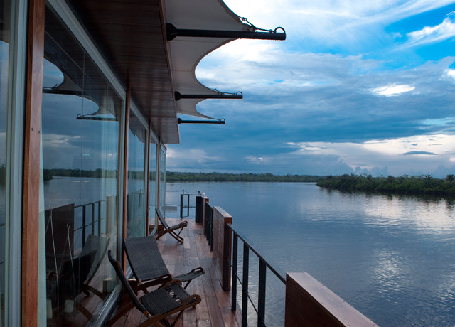 Outside deck, Aria, Amazon tour