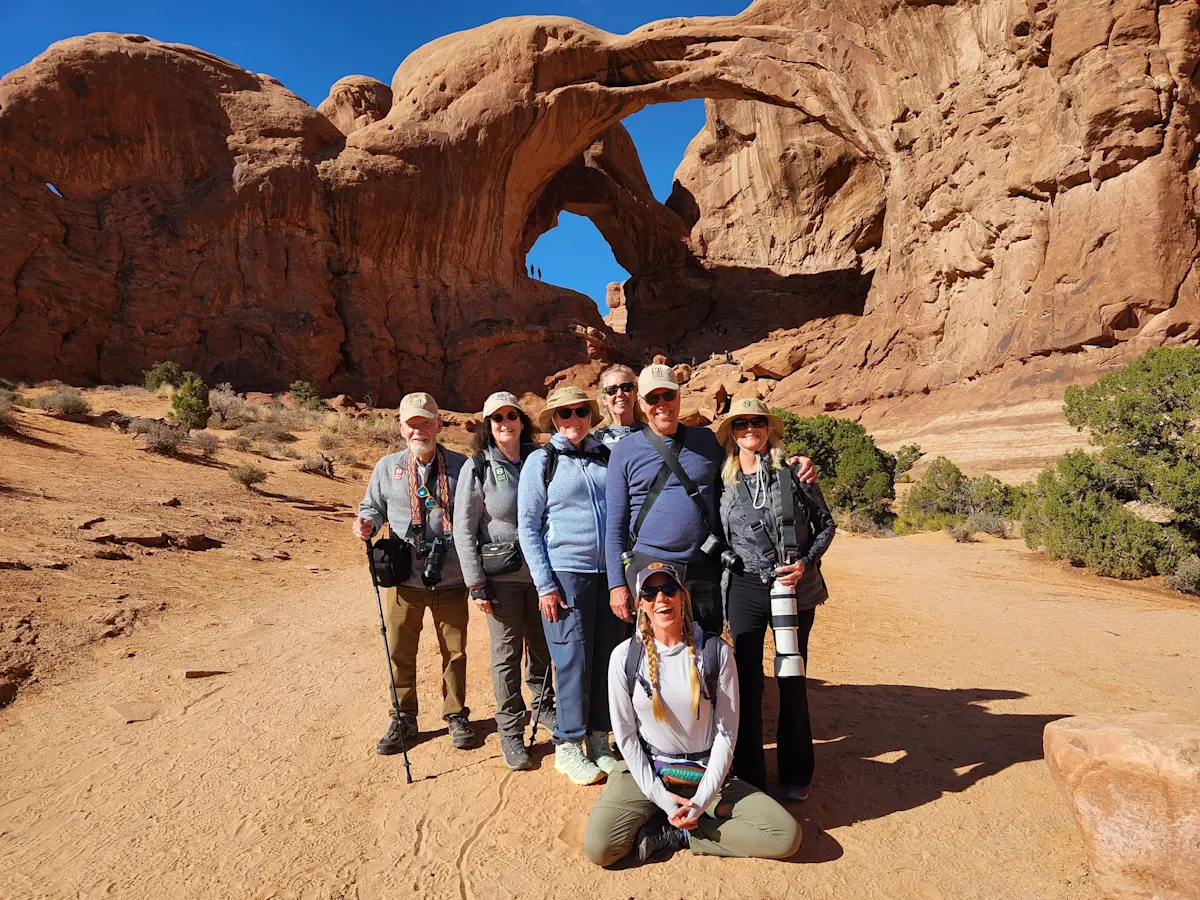 Nat Hab guests, Arches National Park, Utah.