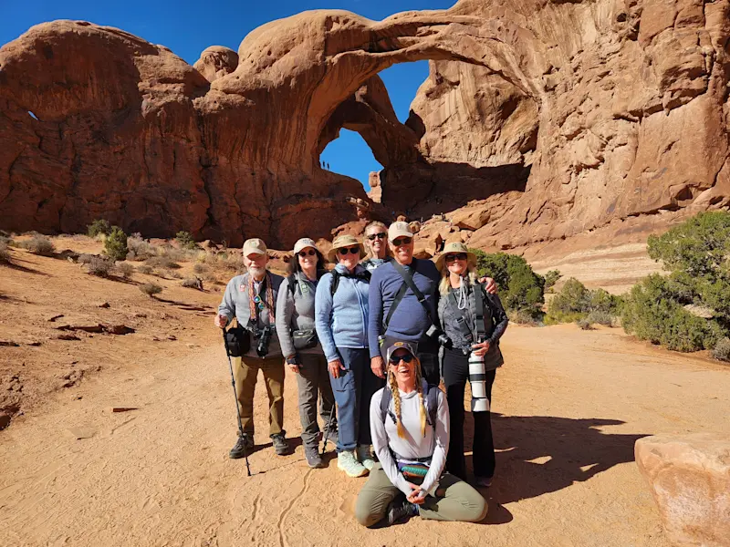 Nat Hab guests, Arches National Park, Utah.