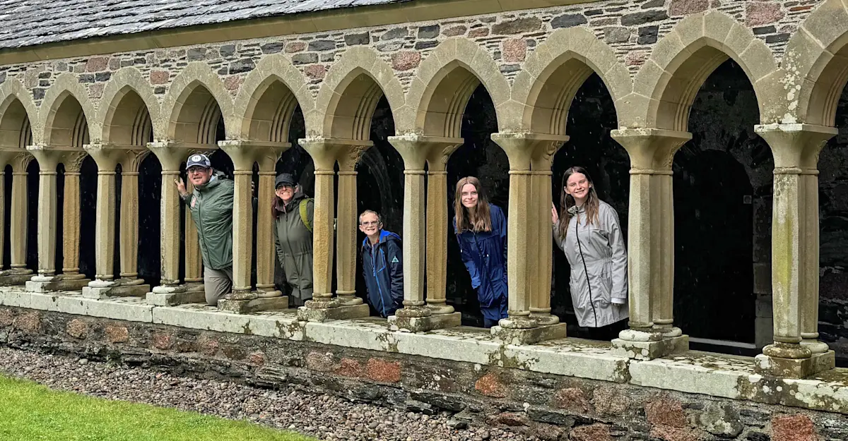 At the Abbey on the Isle of Mull of Scotland. 
