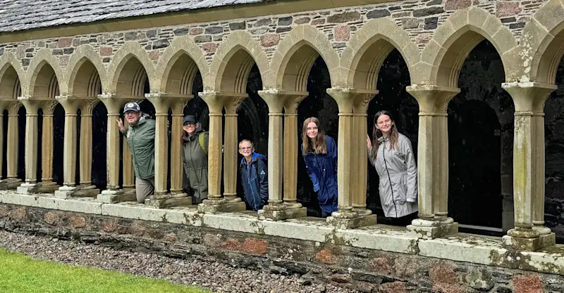 At the Abbey on the Isle of Mull of Scotland. 