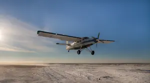 Private fly-in polar bear camp, Nunavut, Canada.