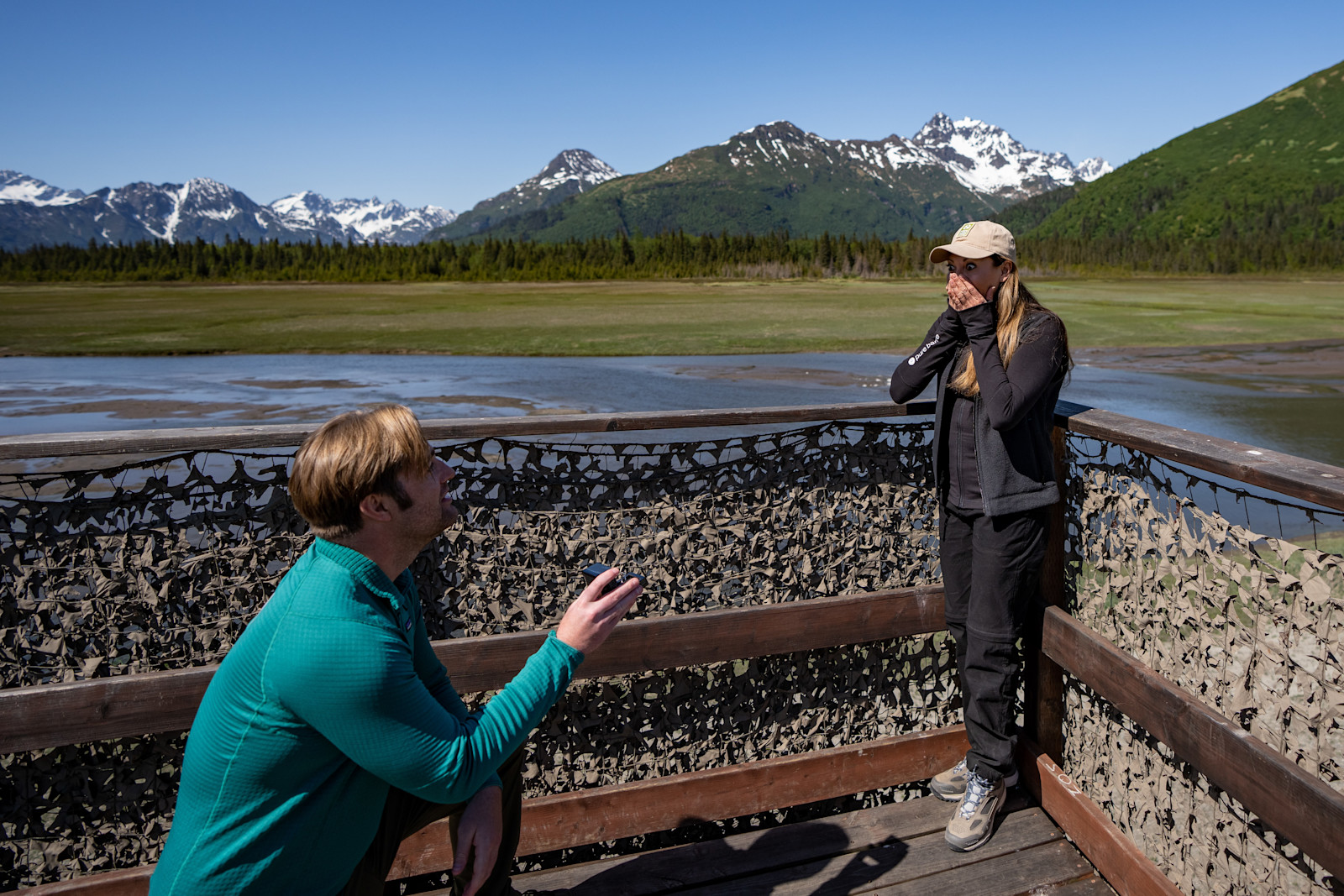 Proposed at Bear Camp. Yes, there were bear witnesses. No, they didn’t object.