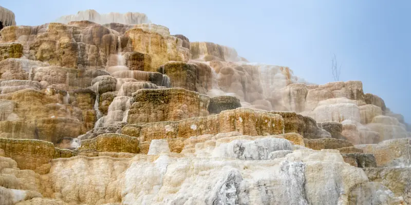 Mammoth Hot Springs, Yellowstone National Park, Wyoming.