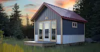 Guest cabin at Nat Hab's Alaska Bear Camp, Lake Clark National Park & Preserve, Alaska.