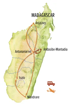 Trip map for Ultimate Madagascar
