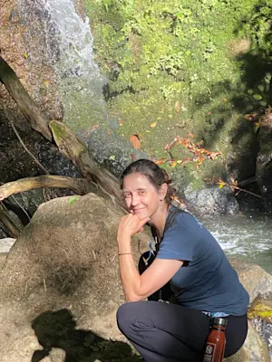 Sitting by the river in San Jose, Costa Rica.