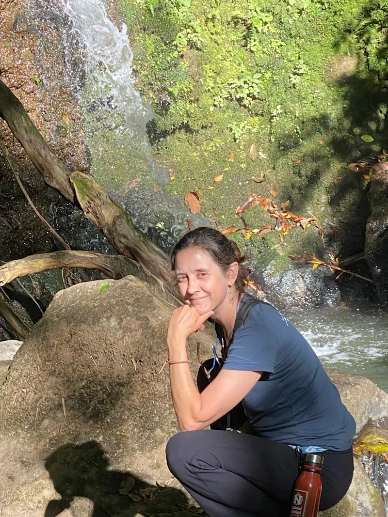 Sitting by the river in San Jose, Costa Rica.