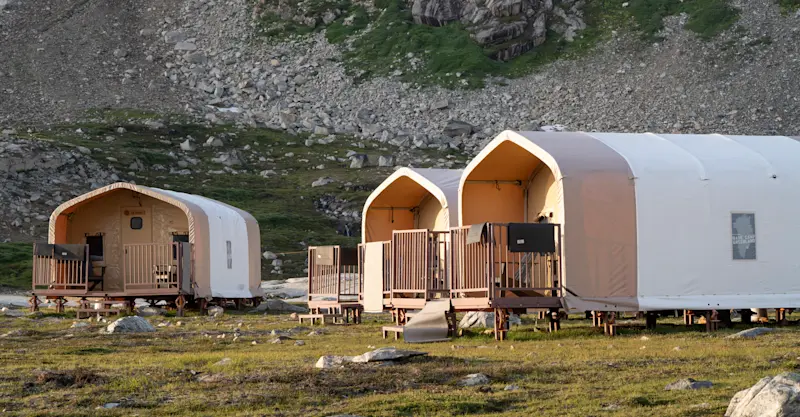 Nat Hab's Base Camp Greenland guest cabins