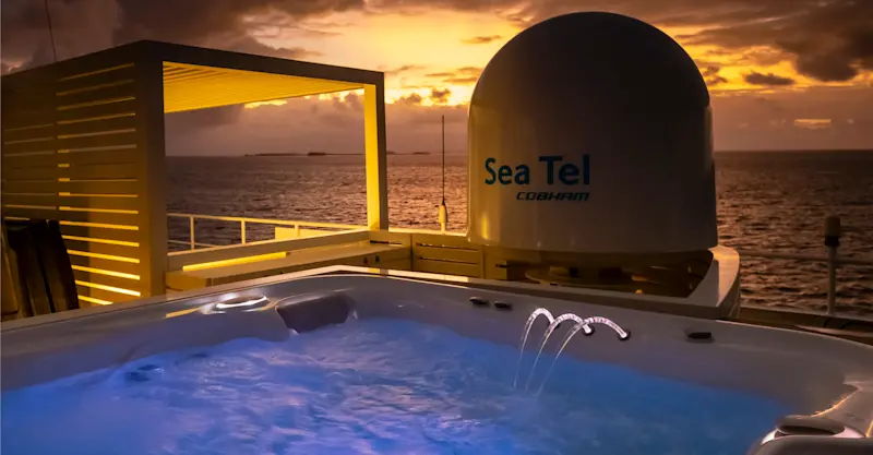 Hot tub, Hanse Explorer, Antarctica.