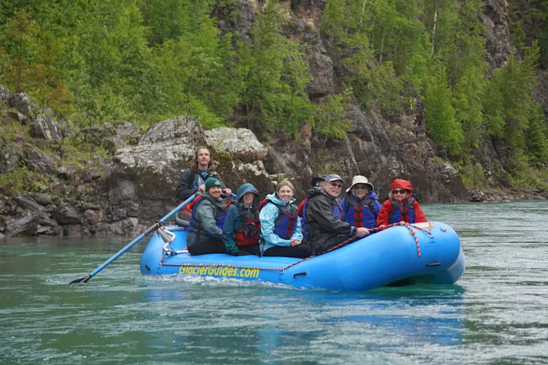 Scenic river float, Glacier National Park, Montana.