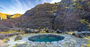 Husafell canyon baths, Iceland.