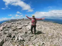 Hiking along James Peak in Colorado.