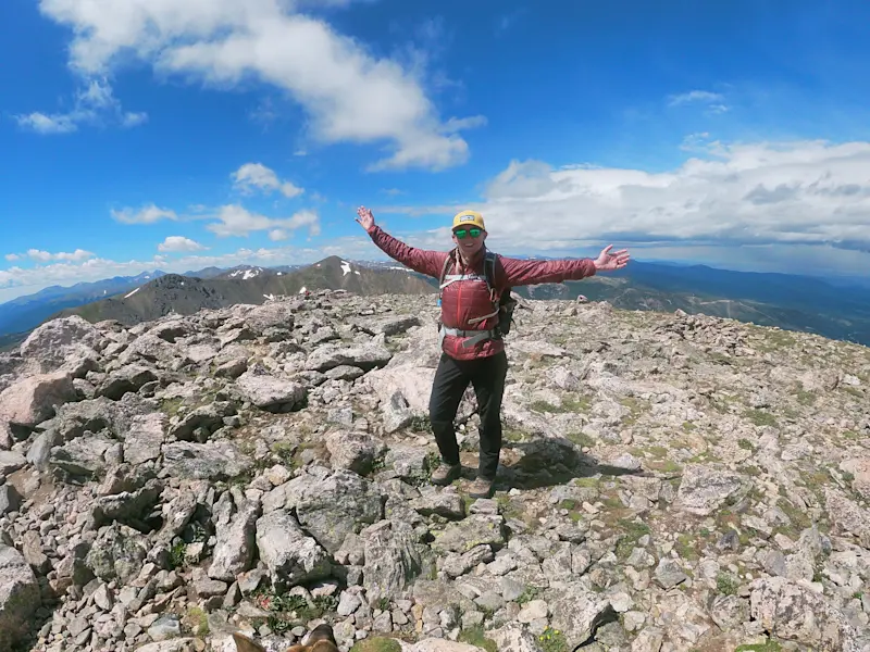 Hiking along James Peak in Colorado.