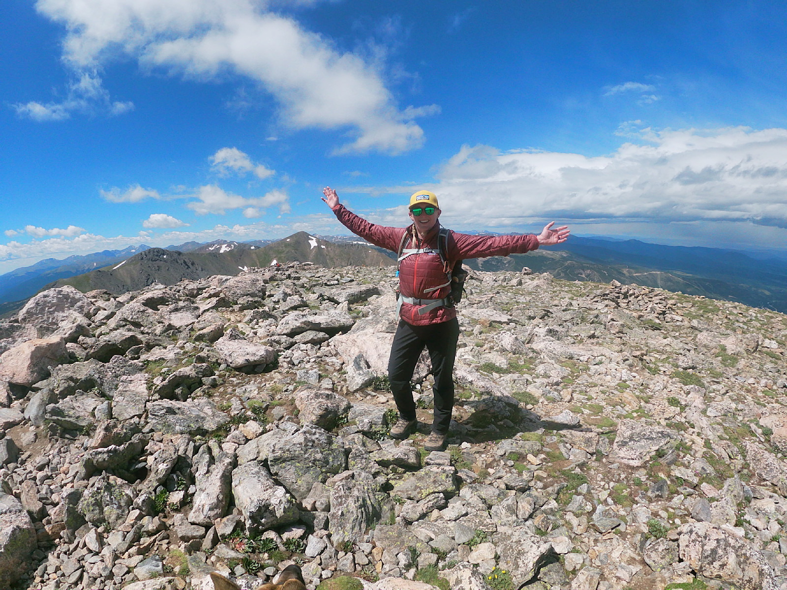 Hiking along James Peak in Colorado.