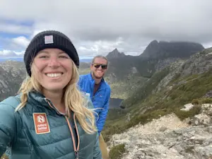 Hiking at Cradle Mountain National Park, Tasmania, Australia.