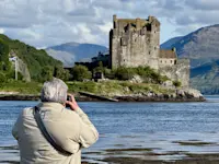 Nat Hab guest, Eilean Donan Castle, Isle of Skye, Scotland.