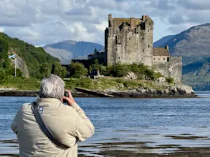 Nat Hab guest, Eilean Donan Castle, Isle of Skye, Scotland.