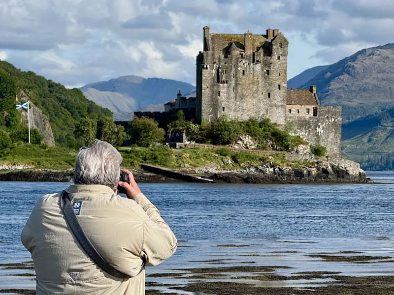 Nat Hab guest, Eilean Donan Castle, Isle of Skye, Scotland.