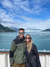 Hubbard Glacier with my husband in Alaska.