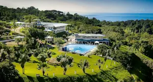 Aerial view of the hotel grounds