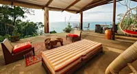 Outdoor lounge with ocean view