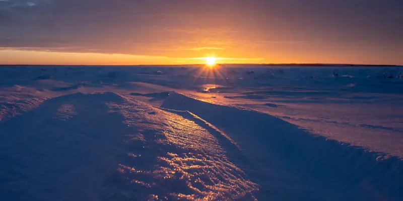 Sunset, Churchill, Manitoba.