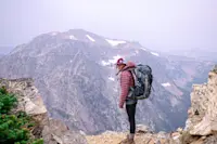 Camping in the mountains of Grand Teton National Park, Wyoming. 