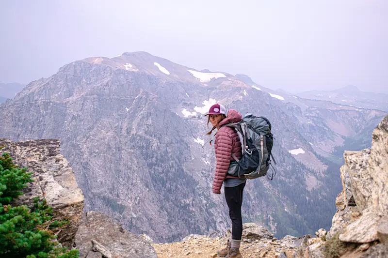 Camping in the mountains of Grand Teton National Park, Wyoming. 
