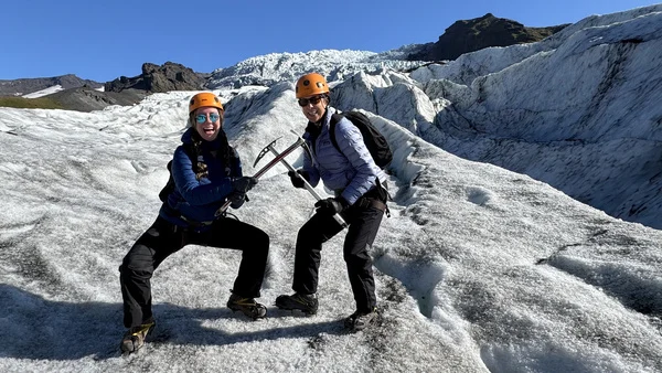 Walking on a Glacier in Iceland!