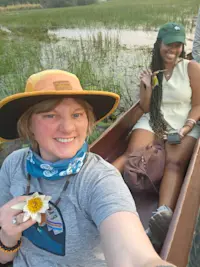 Mokoro ride in Botswana.