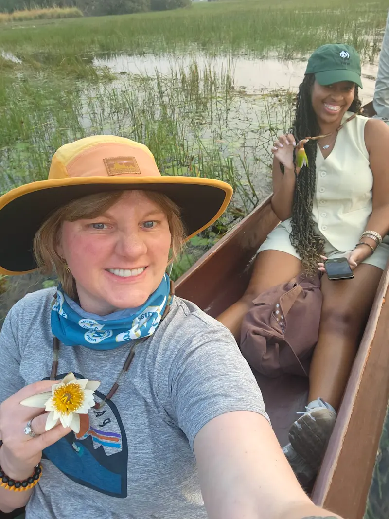 Mokoro ride in Botswana.