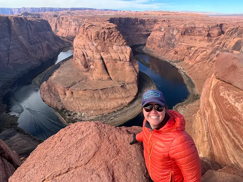 Exploring Horseshoe Bend in Utah.