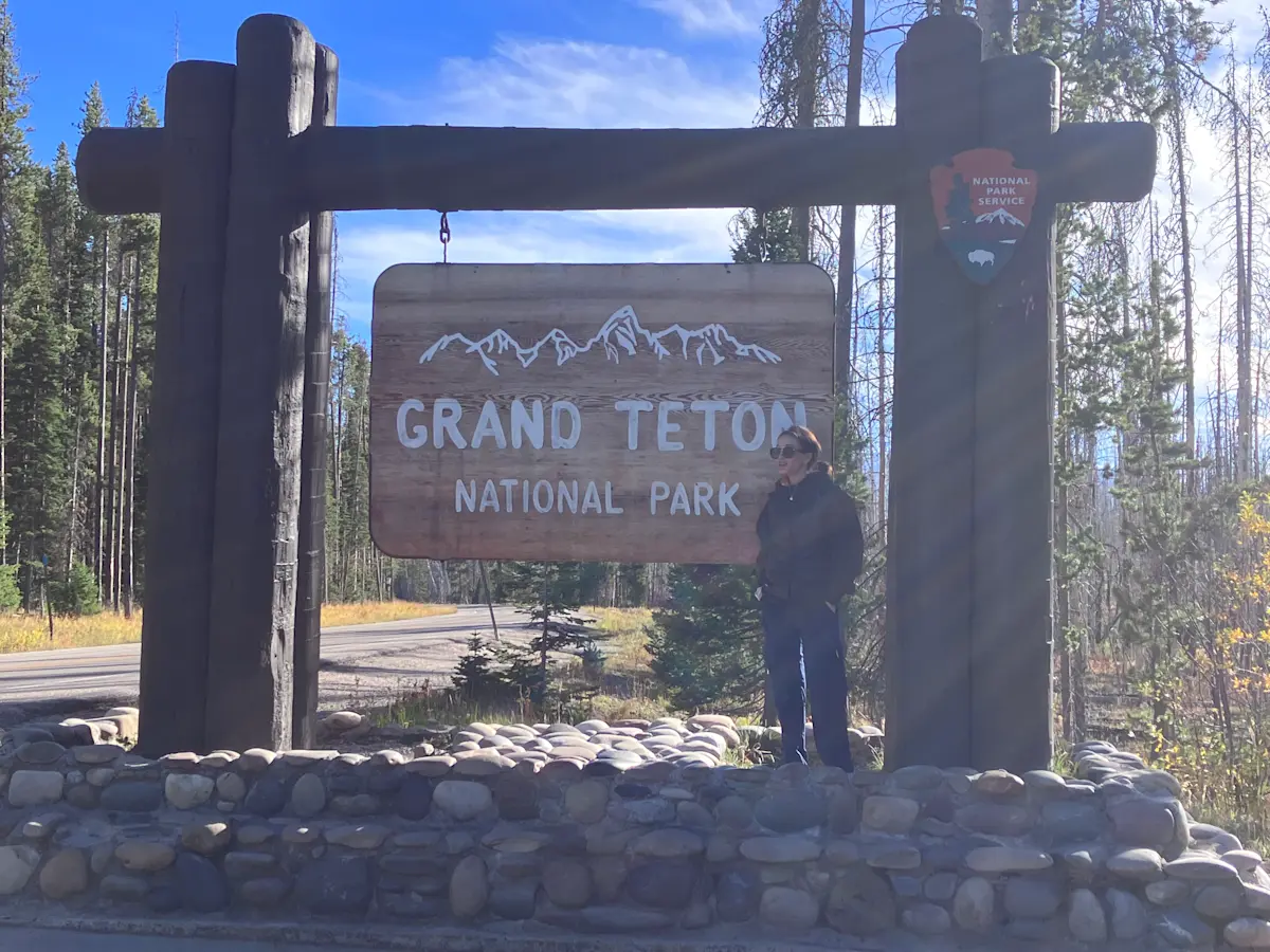 At the beginning of my Grand Teton National Park hike, Wyoming.